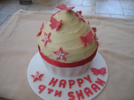 Giant birthday cupcake