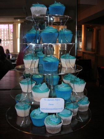 Baby cupcakes on stand