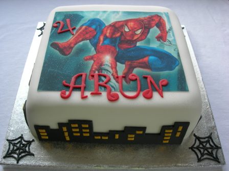 Spider man cake