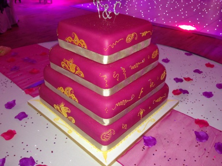 Henna design wedding cake