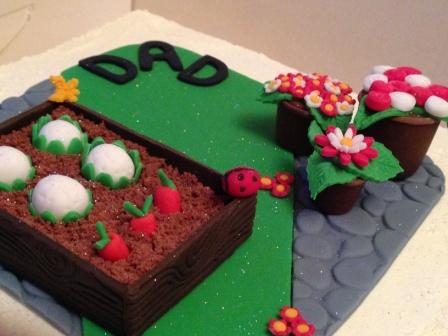 Close-up of 80th cake